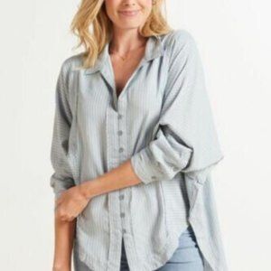 Free People We The Free One & Only Stripe Top Dolman Oversized XS
